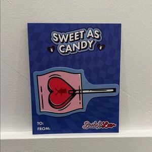 Dutch Bros Sweet As Candy valentine w/ sticker